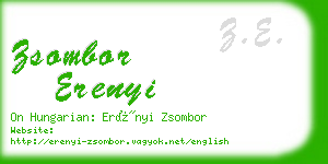 zsombor erenyi business card